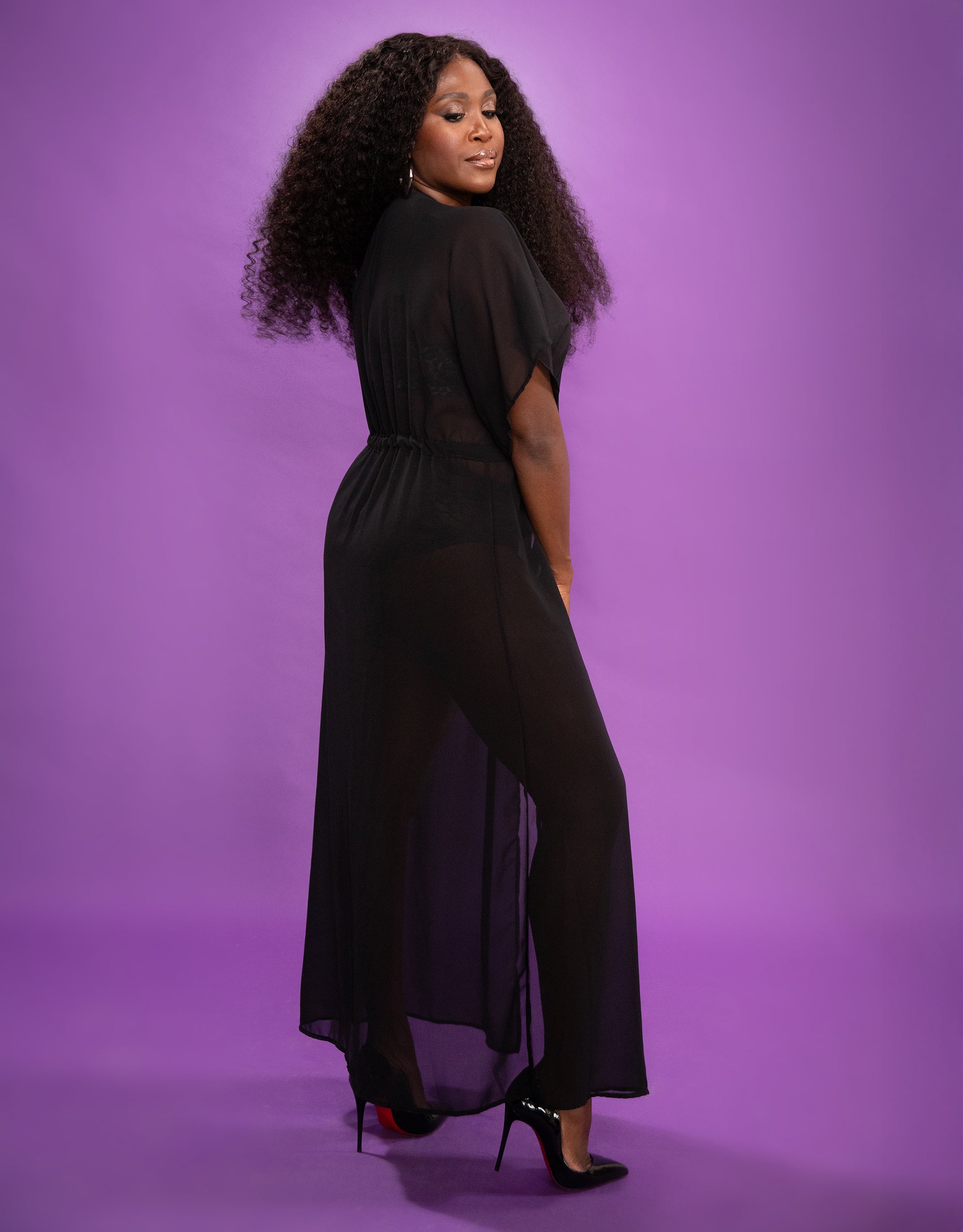 Dress Sheer Transparent black