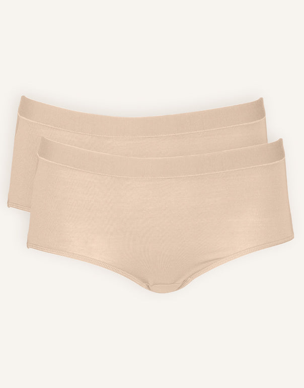 High Panty Set 2x Cozy Basic almond