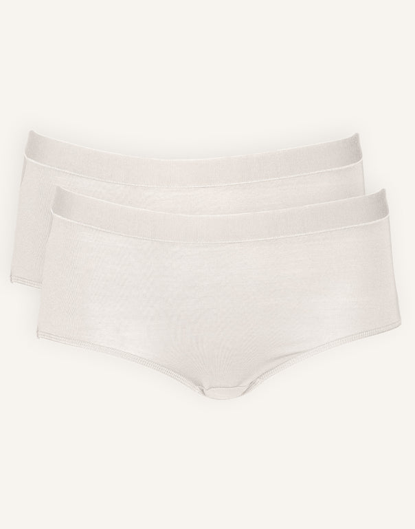High-Panty-Set 2x "Cozy Basic" ivory