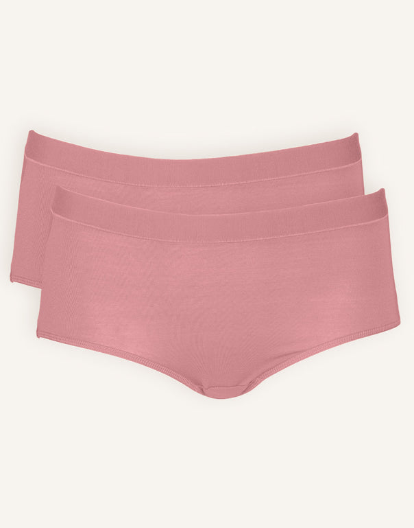 High-Panty-Set 2x "Cozy Basic" mauve