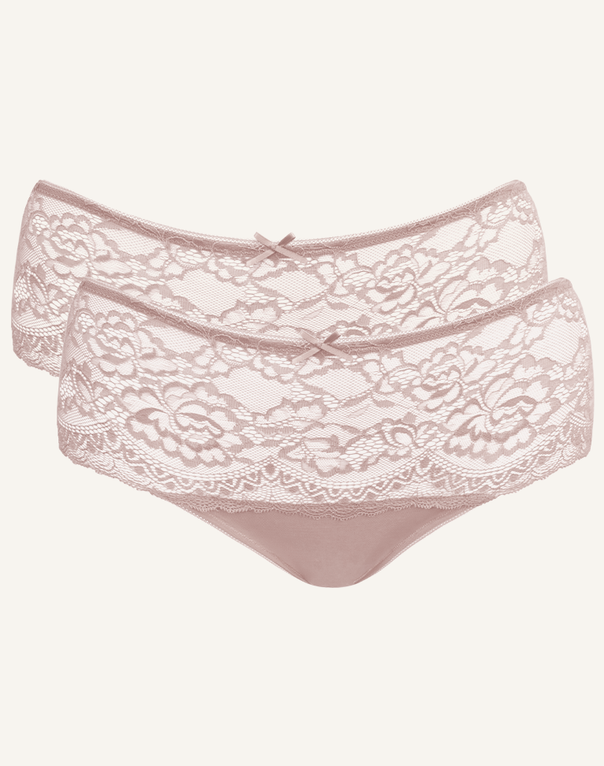 High-Panty-Set 2x "Lace Basic" rose