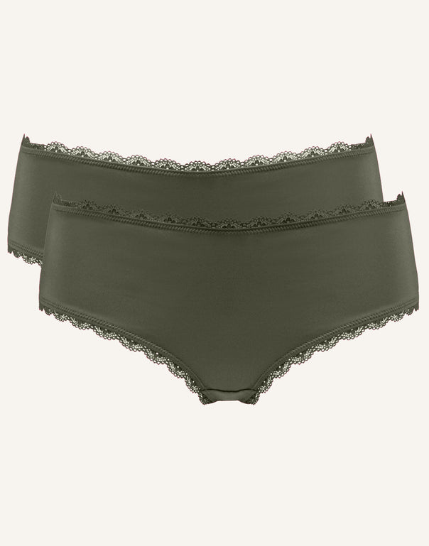 Panty-Set 2x "Basic" olive