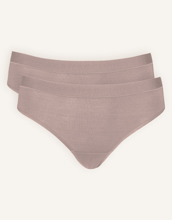 Thong Set 2x Cozy Basic taupe