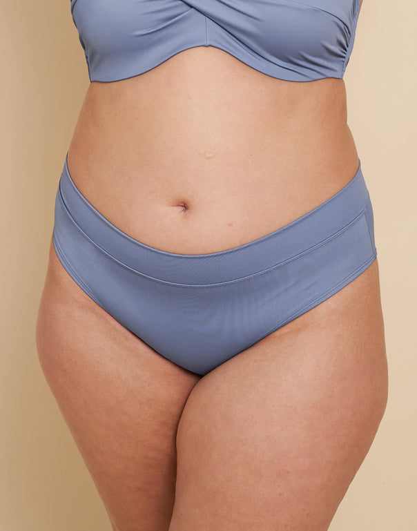 Bikini-High-Panty "Monaco" blue-grey