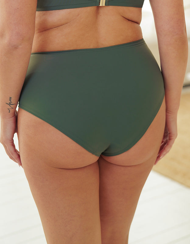 Bikini-High-Waist-Panty "Valencia" olive
