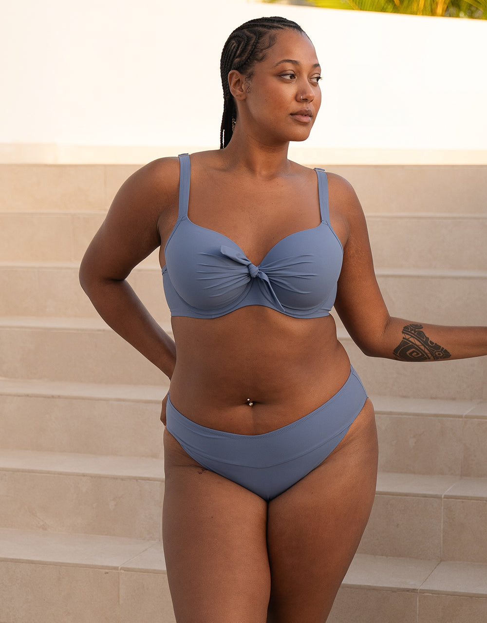 Bikini-Panty "Valencia" blue-grey