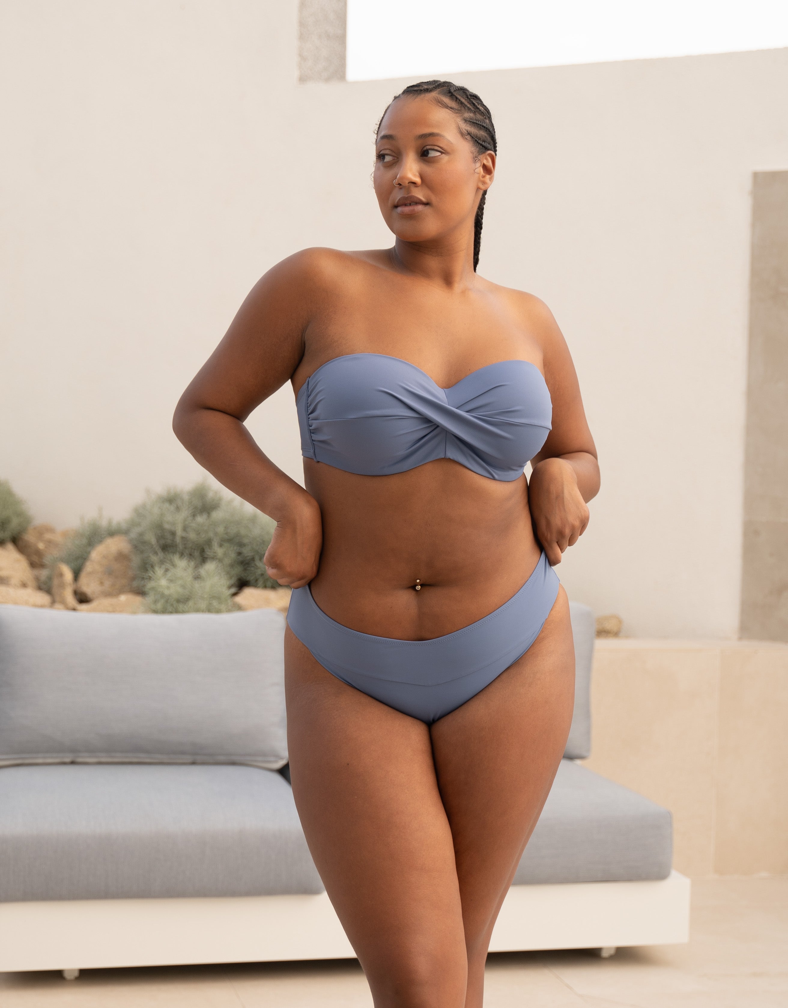Bikini-Panty "Valencia" blue-grey