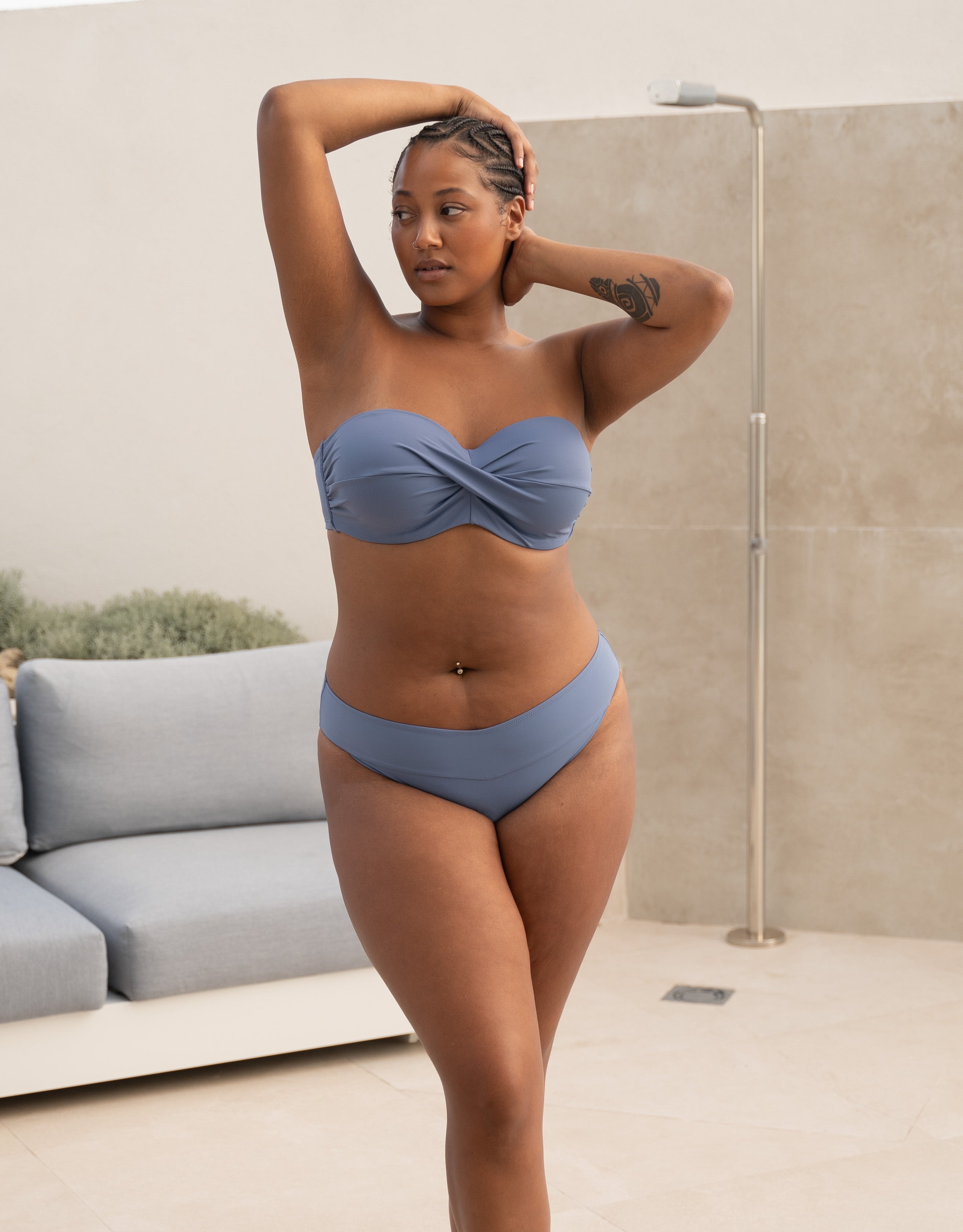 Bikini-Panty "Valencia" blue-grey