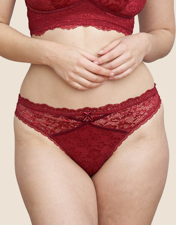 Brazilian-Slip "Eliana Velvet" burgundy