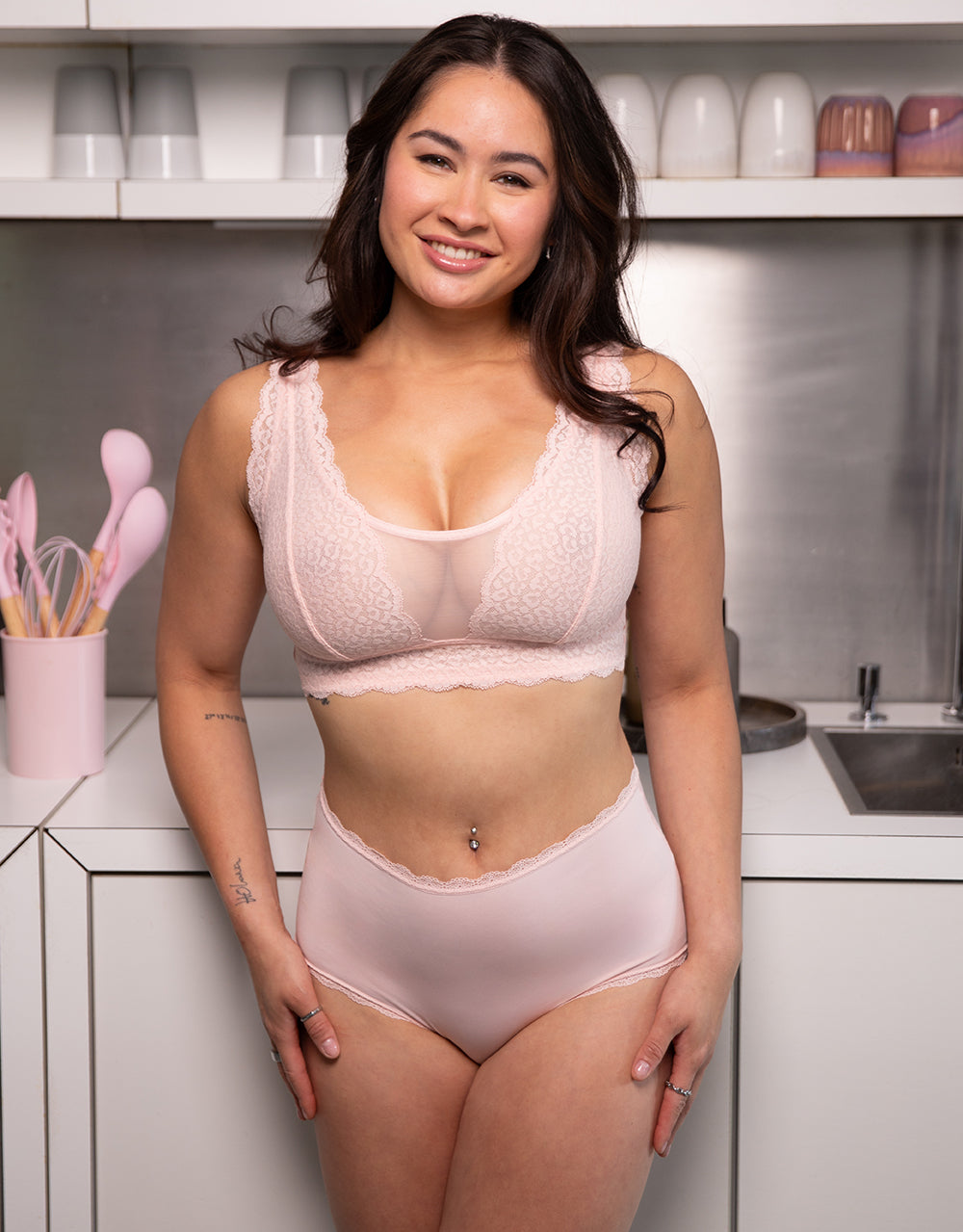 High Panty Set 2x Basic Blush 