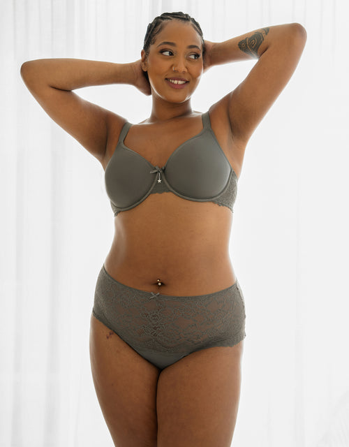 High Panty Lace Basic Olive