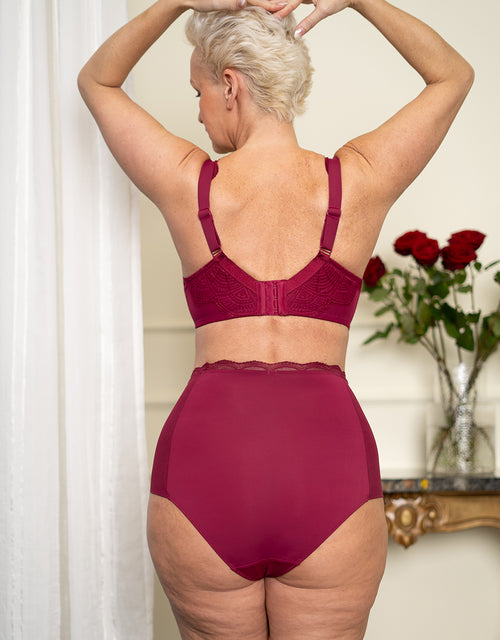 High-Waist-Panty "Clara" bordeaux