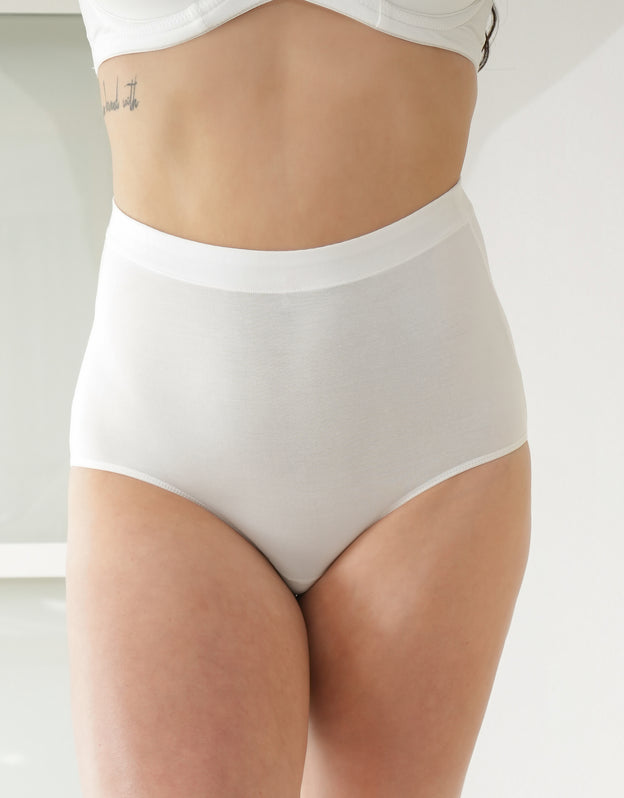 High-Waist Panty Set 2x Cozy Basic Ivory