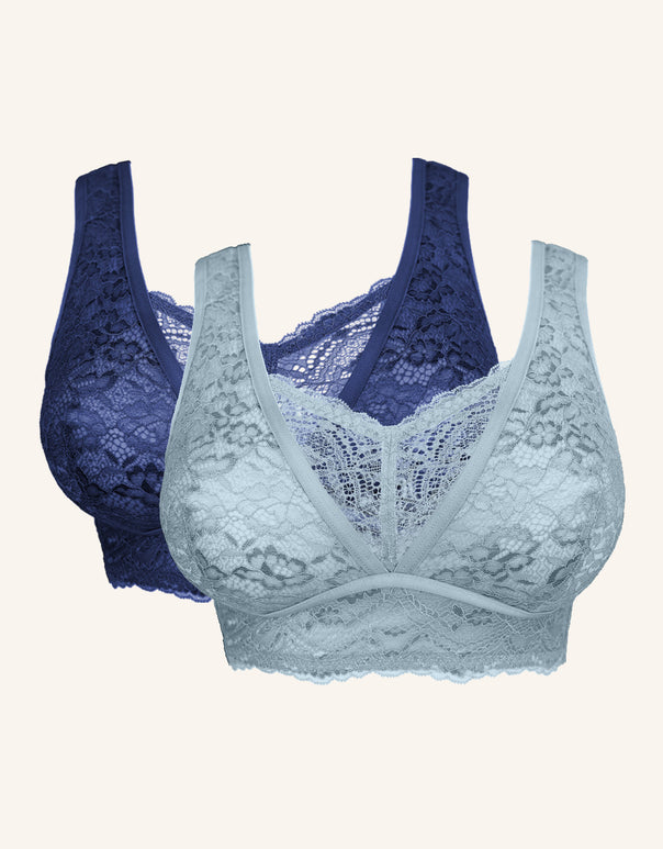 Bralette Set 2x Eliana Bluegrey/Marine
