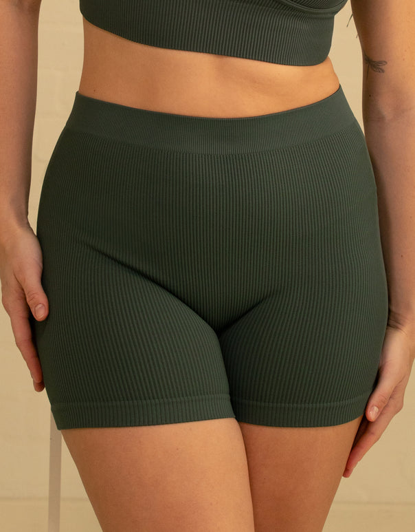 High Waist Shorts Freeda olive